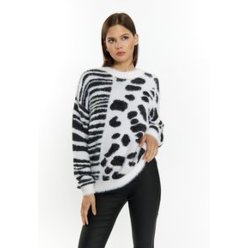 myMo Strickpullover – weiss/wei