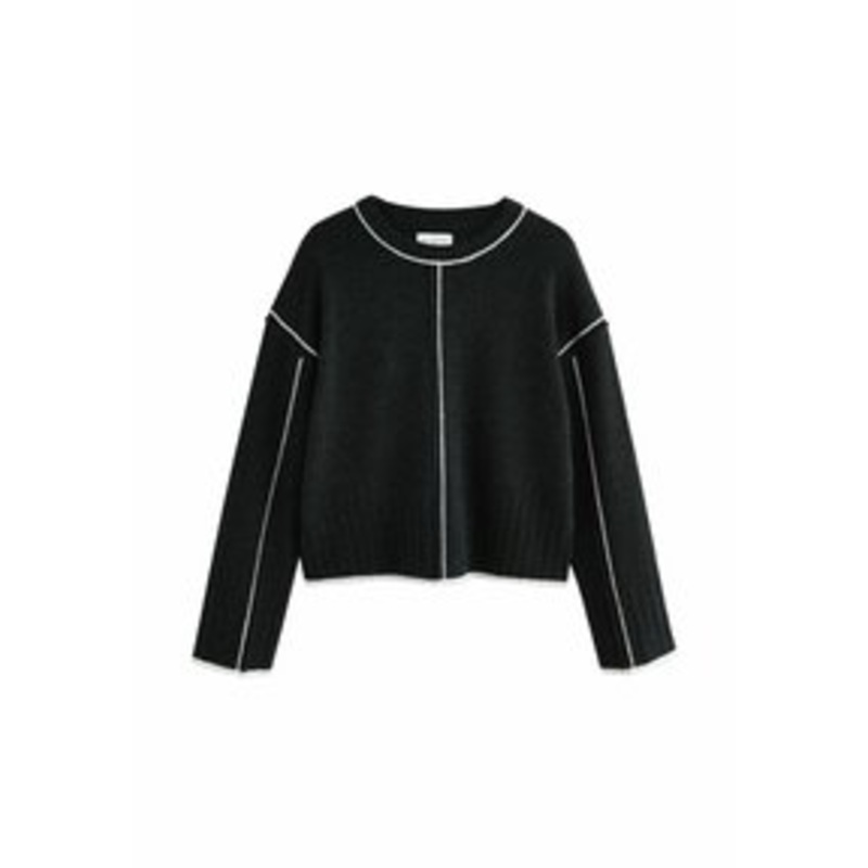 Next CREW NECK – Strickpullover – charcoal tipped/schwarz