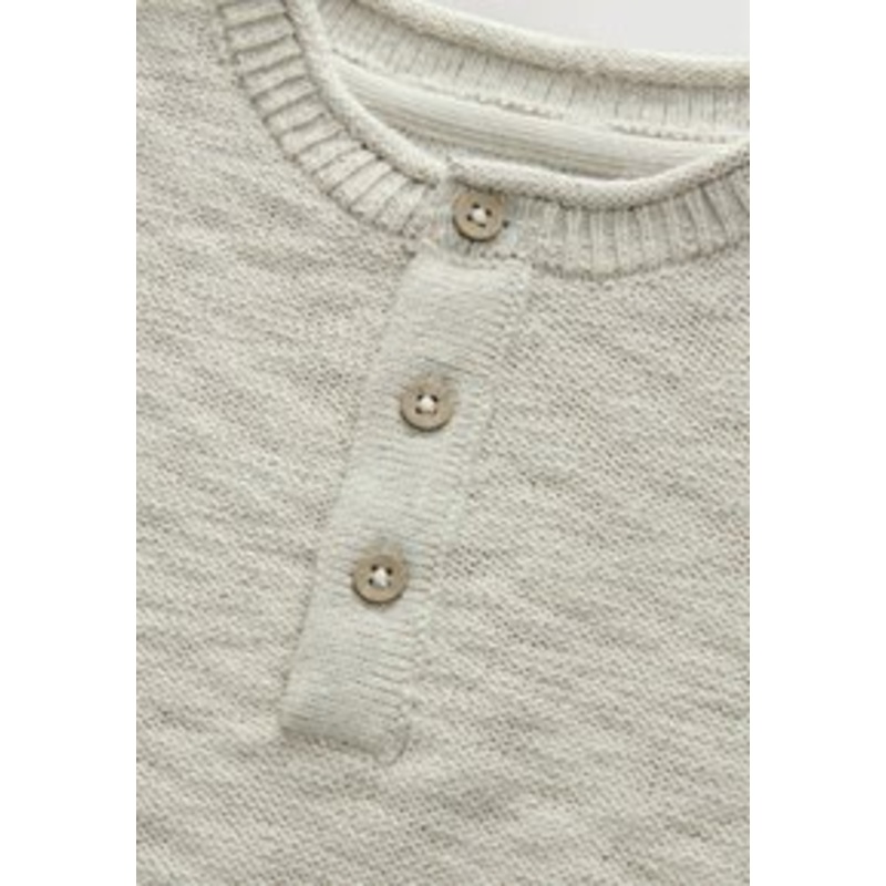 Next REGULAR FIT – HENLEY – Strickpullover – neutral/beige