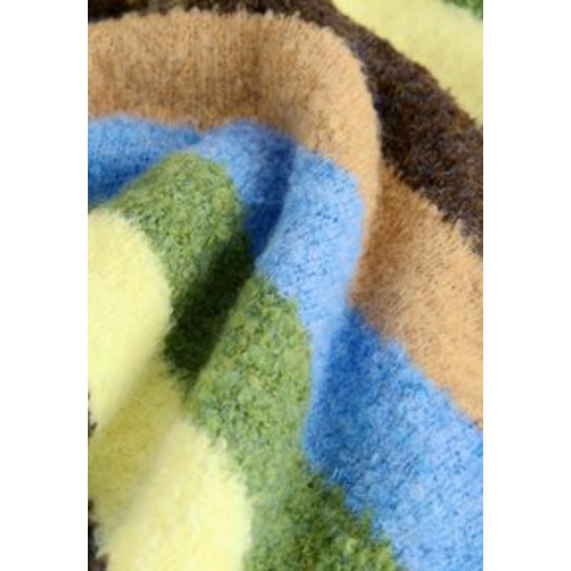 Next Strickpullover – chocolate brown blue multi stripe/braun