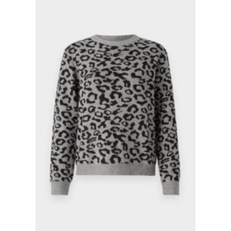 ONLY ONLLEONORA O NECK – Strickpullover – medium grey/hellgrau-meliert