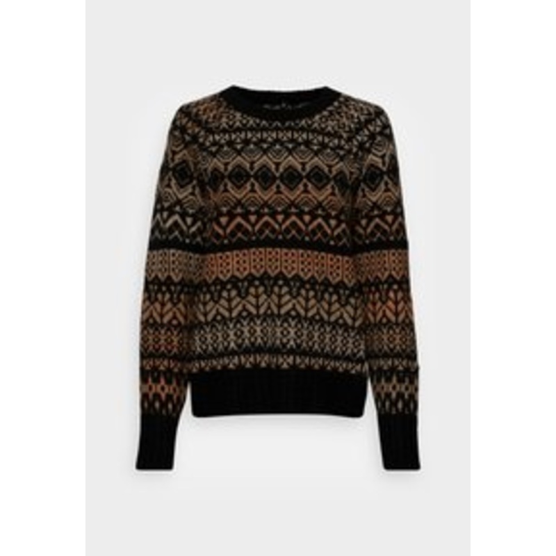 ONLY Tall ONLAIDA FAIRISLE  – Strickpullover – black humus toasted coconut space/schwarz
