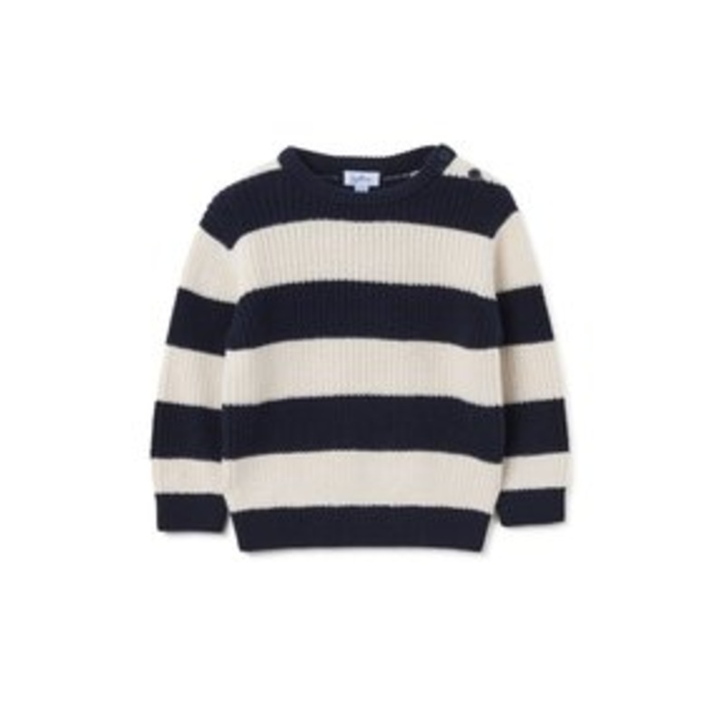 OVS Strickpullover – blue white/blau