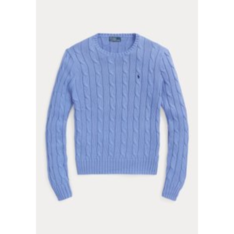 Polo Ralph Lauren CABLE KNIT COTTON CREWNECK SWEATER – Strickpullover – blau