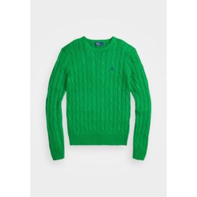 Polo Ralph Lauren CABLE-KNIT COTTON CREWNECK SWEATER – Strickpullover – preppy green/grn