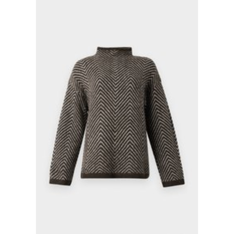 Selected Femme SLFLULU HERRINGBONE HIGH NECK – Strickpullover – delicioso/birch/grn