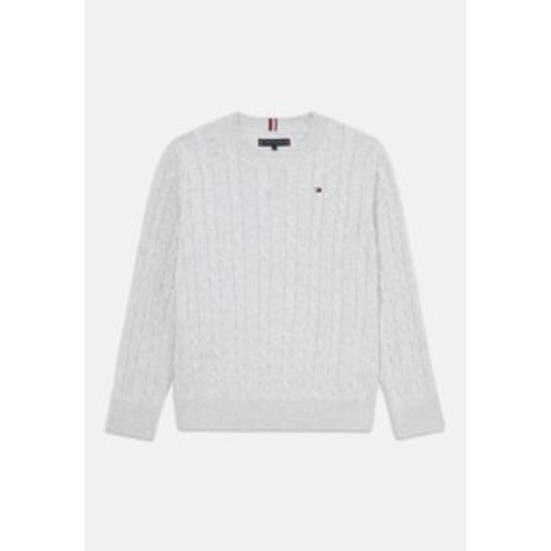 Tommy Hilfiger CABLE SWEATER – Strickpullover – grey heather/grau