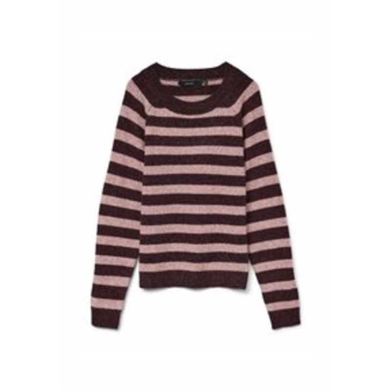 Vero Moda VMDOFFY O-NECK NOOS – Strickpullover – winetasting/bordeaux