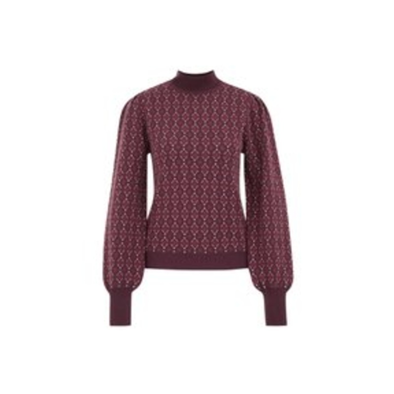 WE Fashion Strickpullover – vintage red/dunkelrot-meliert