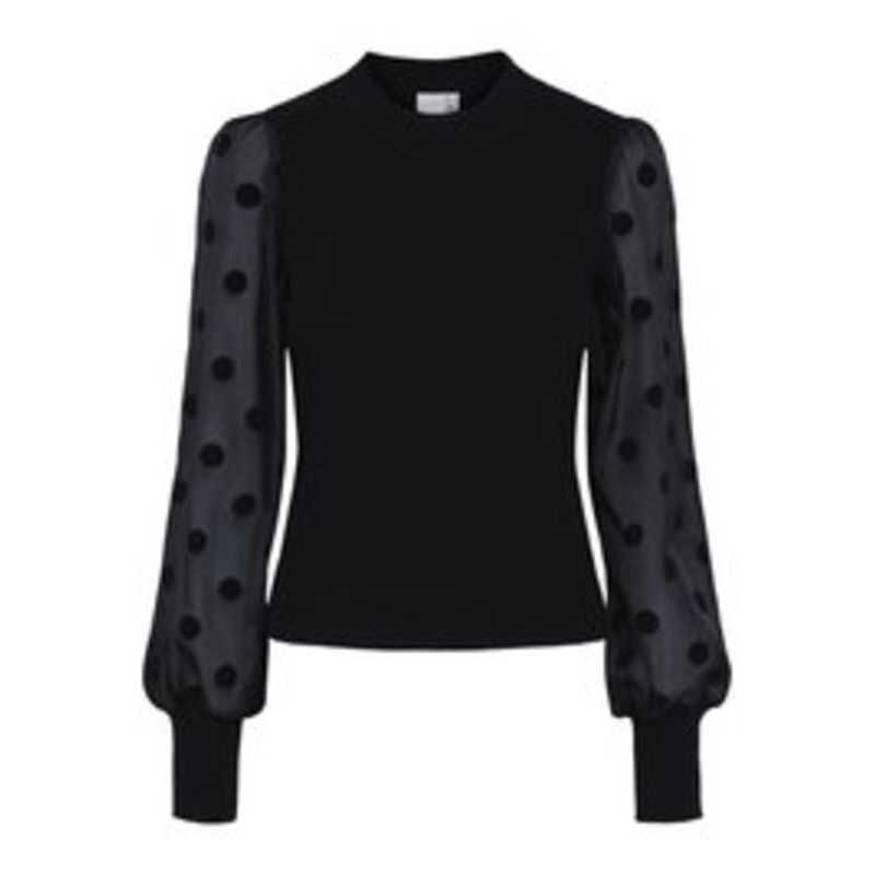 YAS YASDOTME – Strickpullover – black/schwarz