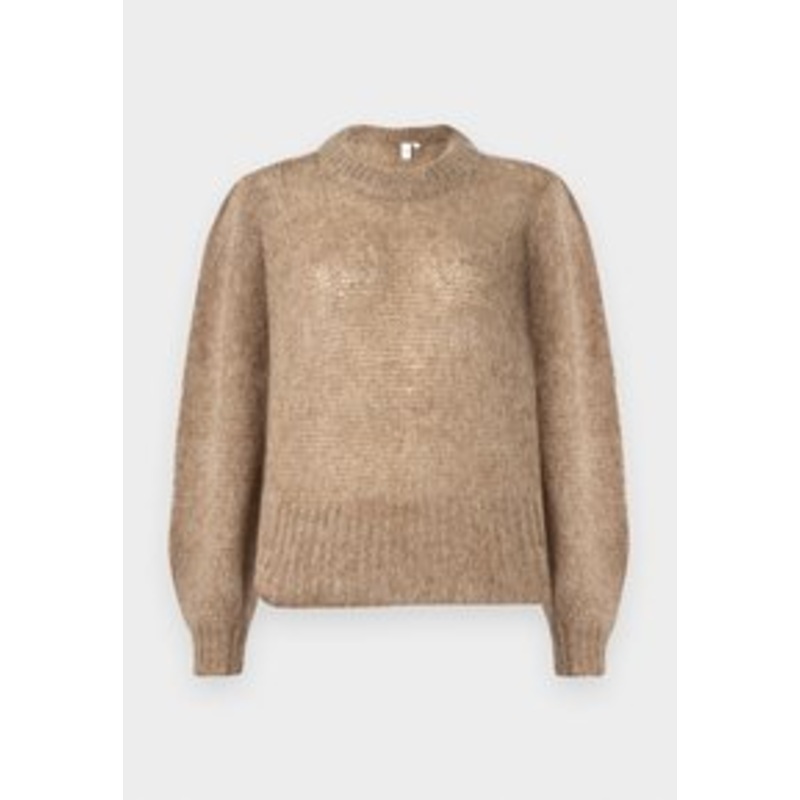 YAS YASLAMBU O NECK – Strickpullover – sepia/beige