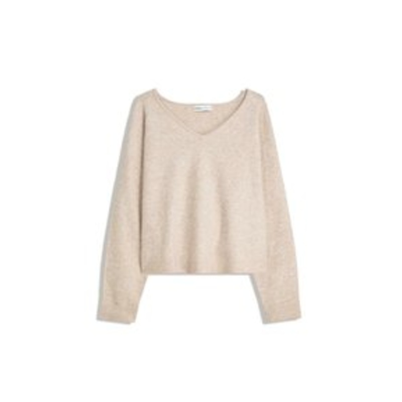 Bershka SOFT TOUCH V-NECK  – Strickpullover – sand