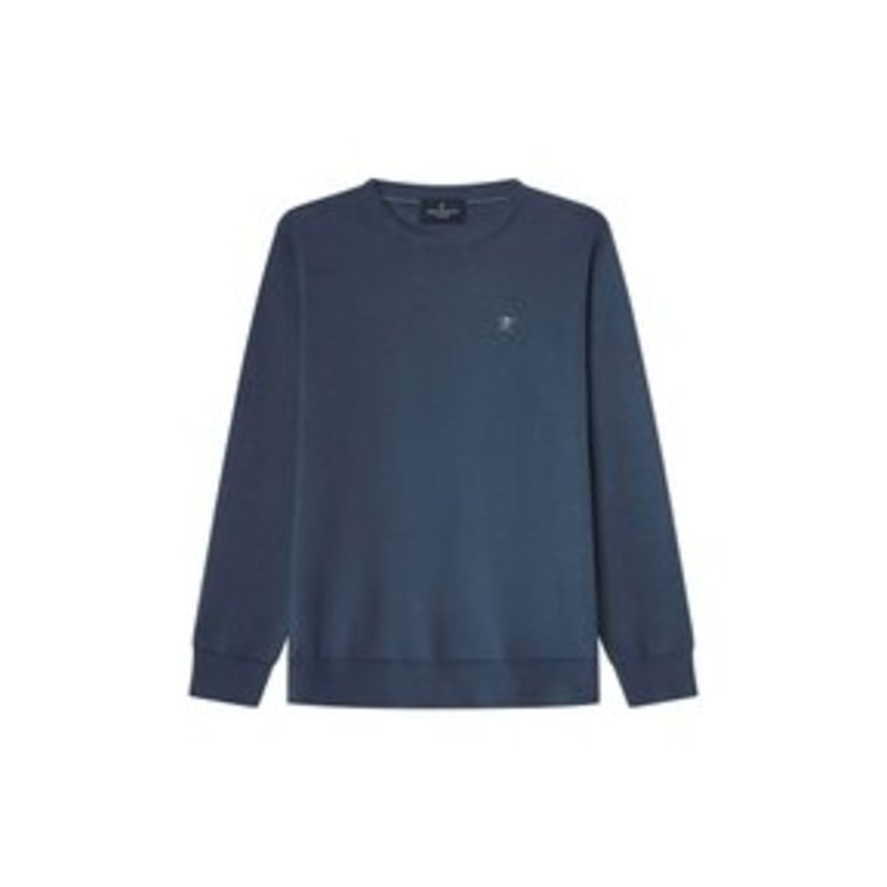 Hackett London Strickpullover – dark denim blue/dark-blue denim