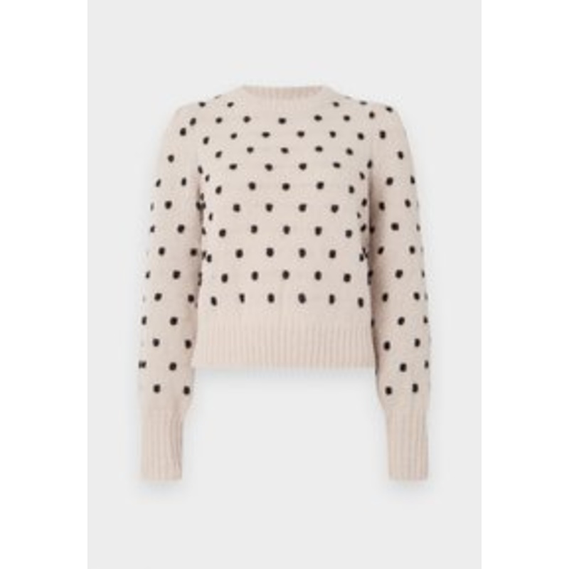 JDY JDYSIGRID LIFE ON PUFF – Strickpullover – cement/taupe