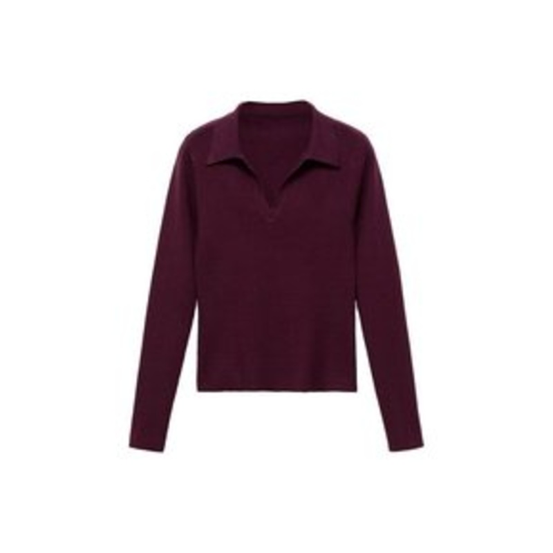 Mango Strickpullover – bordeaux