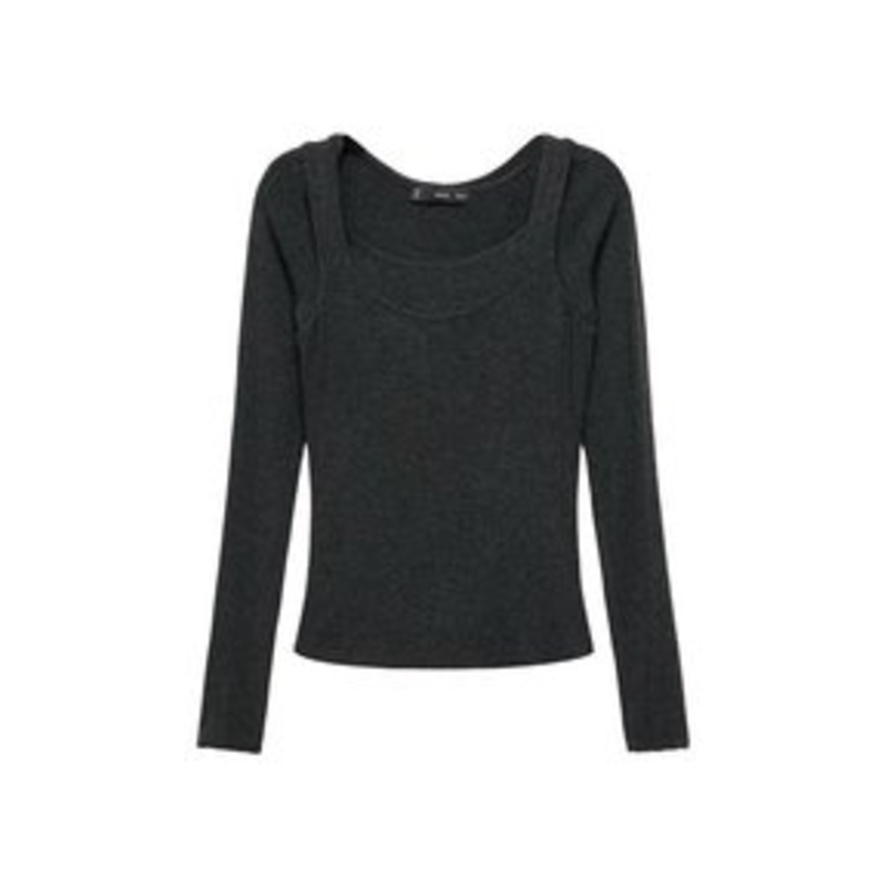 Mango Strickpullover – mottled dark grey/dunkelgrau-meliert