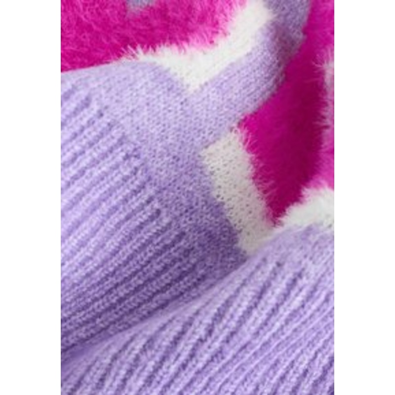 Next Strickpullover – lilac purple pink merry graphic/lila