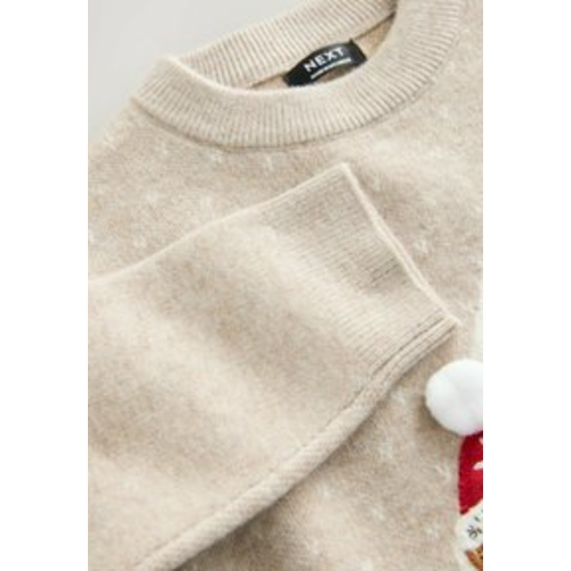 Next Strickpullover – neutral gingerbread house/beige-meliert