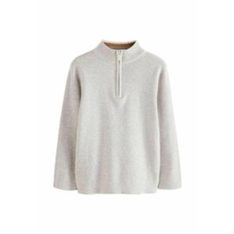 Next ZIP NECK – Strickpullover – grey/grau