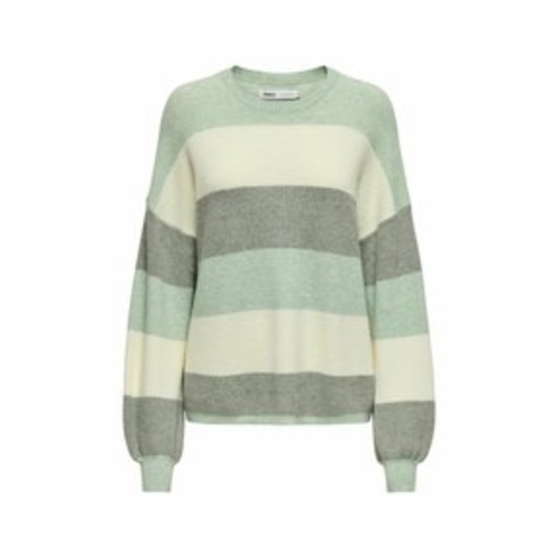 ONLY ONLATIA STRIPE – Strickpullover – silt green/grn-meliert