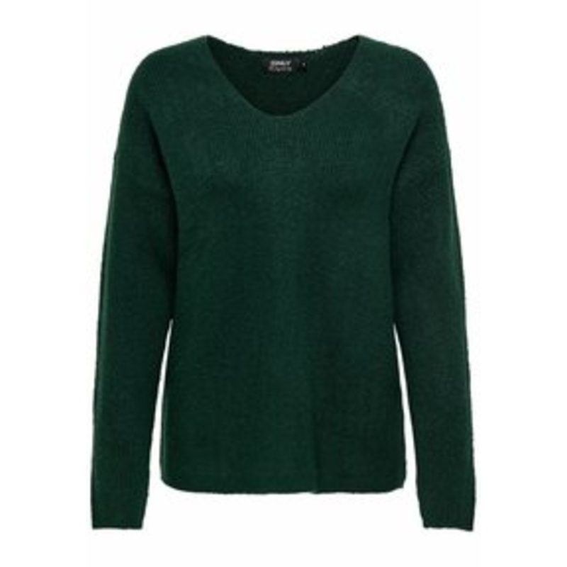 ONLY ONLCAMILLA V NECK – Strickpullover – scarab/dunkelgrn
