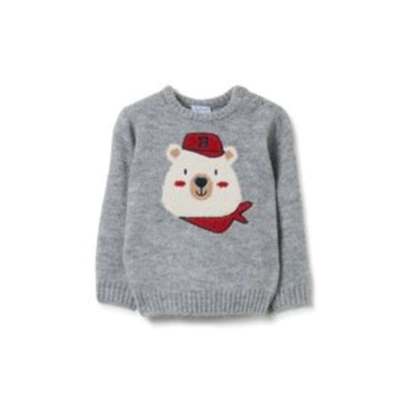 OVS WITH TEDDY BEAR DESIGN – Strickpullover – grey marl/grau