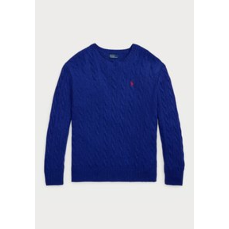 Polo Ralph Lauren CABLE WOOL CASHMERE CREWNECK SWEATER – Strickpullover – dark blue/dunkelblau