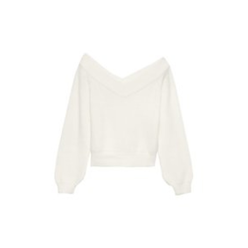 PULL&BEAR PURL CROPPED – Strickpullover – beige
