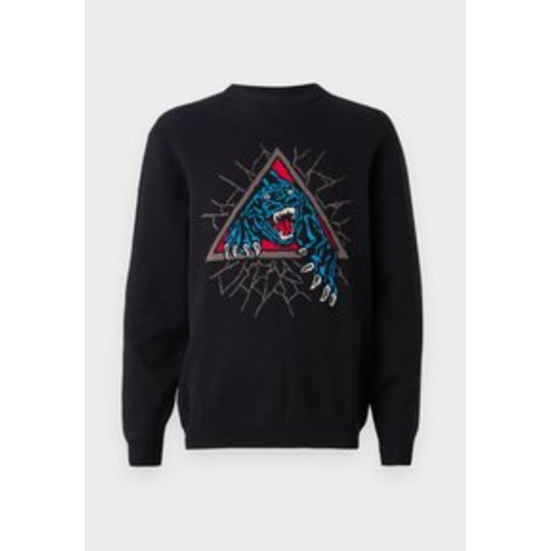 Santa Cruz NATAS PANTHER CREW UNISEX – Strickpullover – black/schwarz