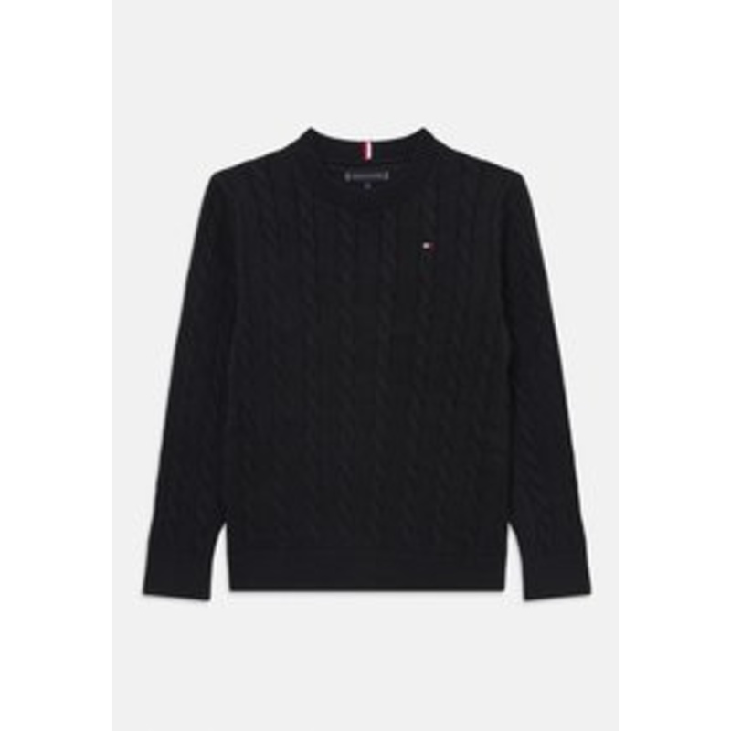 Tommy Hilfiger CABLE SWEATER – Strickpullover – black/schwarz