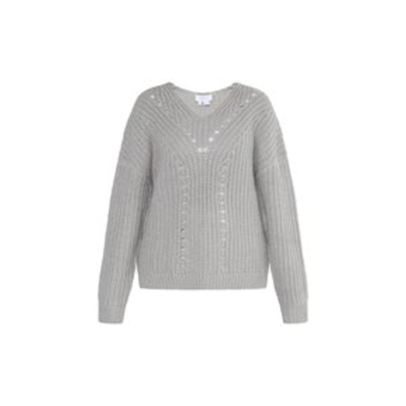 usha Strickpullover – grau