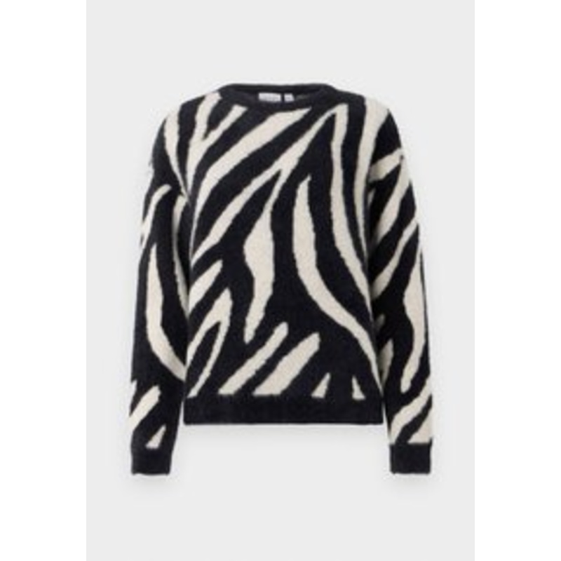 VILA VIGRACE  – Strickpullover – black/sand/schwarz