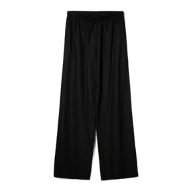 Bershka WITH AN ELASTICATED WAISTBAND – Stoffhose – black/schwarz