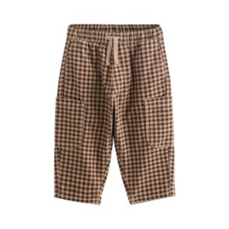 Next REGULAR FIT  – Stoffhose – brown gingham/braun