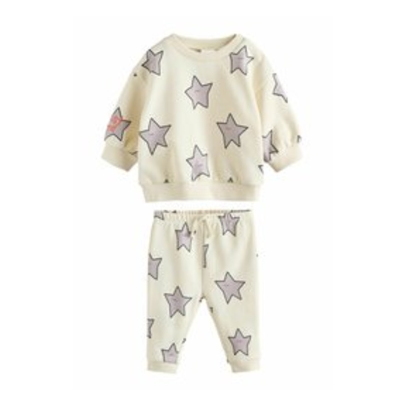 Next SET – Stoffhose – grey star/grau