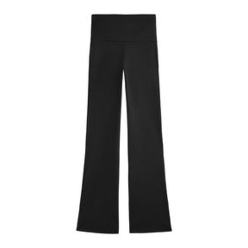 OYSHO HIGH-RISE COMFORT FLARE – Stoffhose – black/schwarz