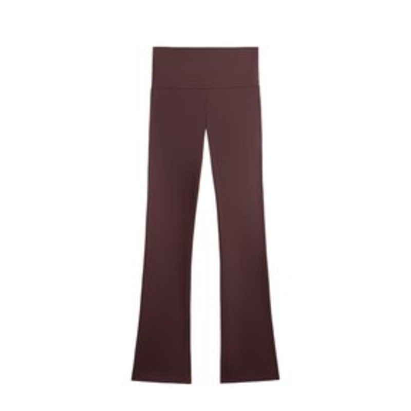 OYSHO HIGH RISE COMFORTLUX FLARE – Stoffhose – brown/braun