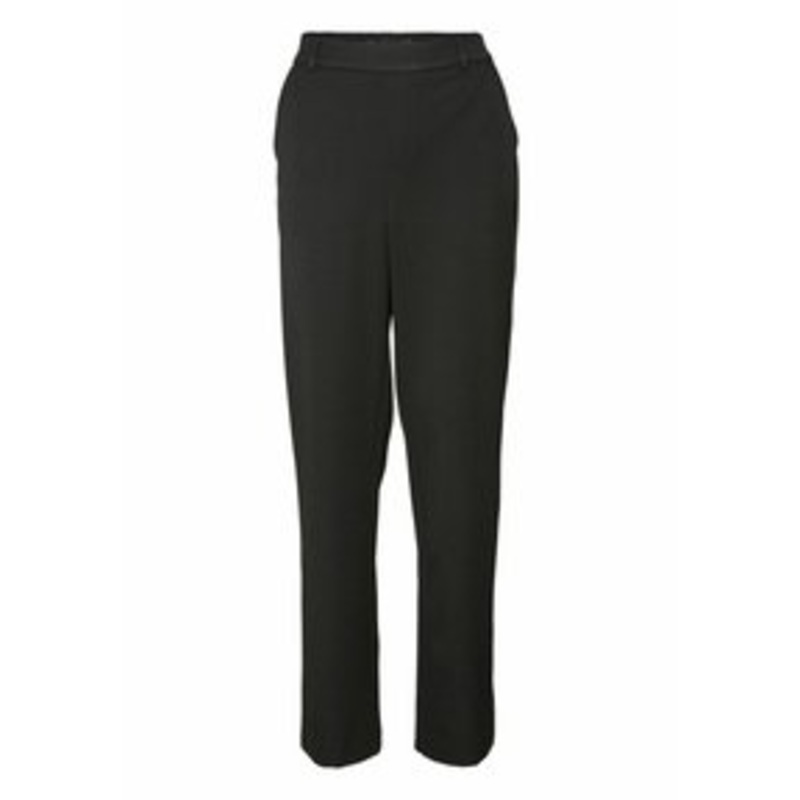 Vero Moda VMMAYA MR STRAIGHT SOLID – Stoffhose – black/schwarz