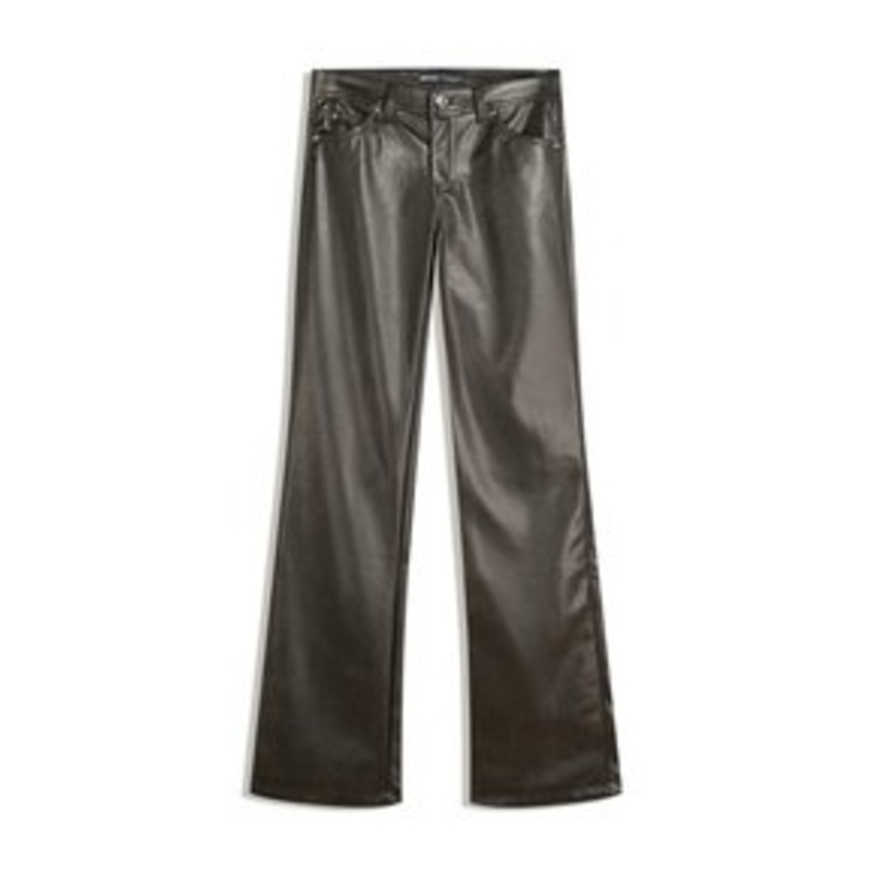 Bershka EFFECT – Stoffhose – dark brown/dunkelbraun