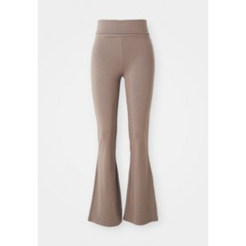 Gina Tricot SOFT TOUCH FOLDED TROUSERS – Stoffhose – beige