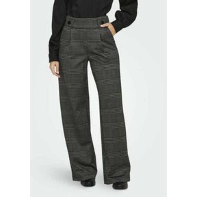 JDY JDYGEGGO MIA LONG CHECK PANT – Stoffhose – granite grey/grau
