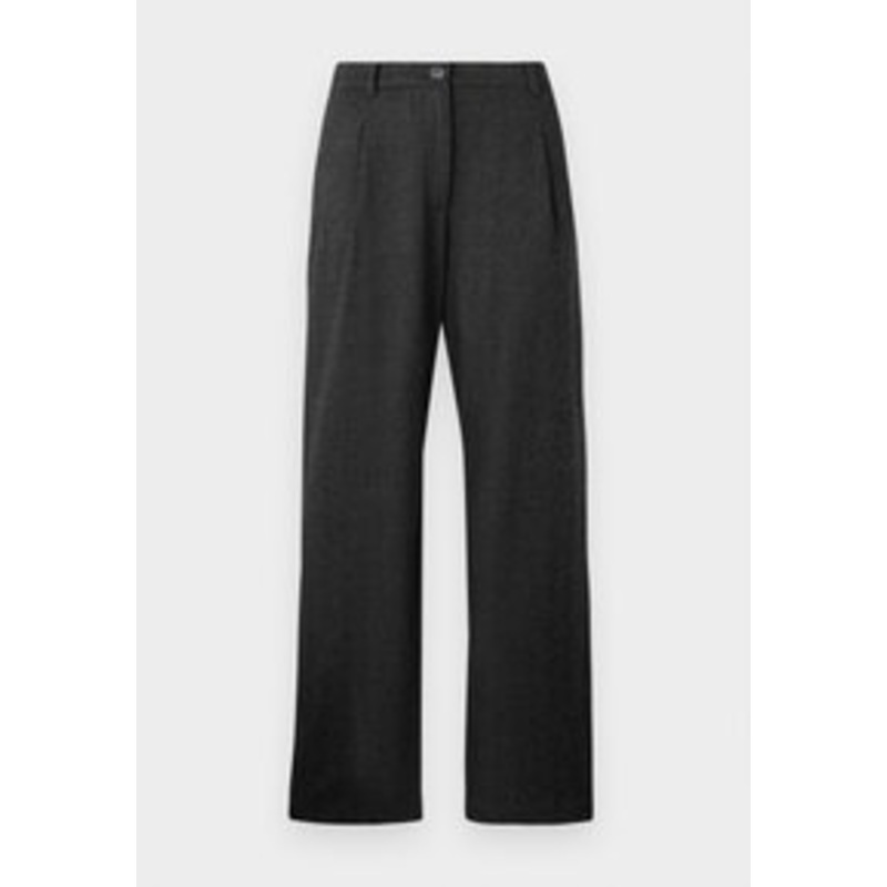 ONLY ONLKANIA PLEAT WIDE PANT – Stoffhose – dark grey melange/dunkelgrau-meliert