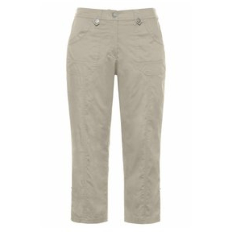 Ulla Popken 7/8 RETROUSSABLE POCHES – Stoffhose – beige