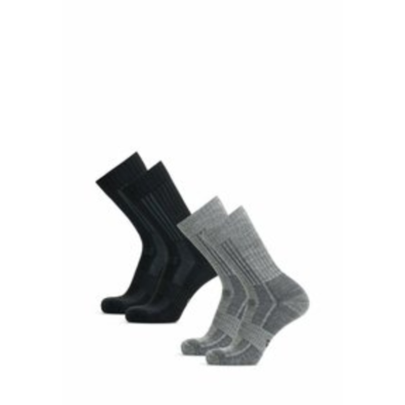 Danish Endurance PREMIUM 2 PACK – Sportsocken – black grey light grey/hellgrau-meliert