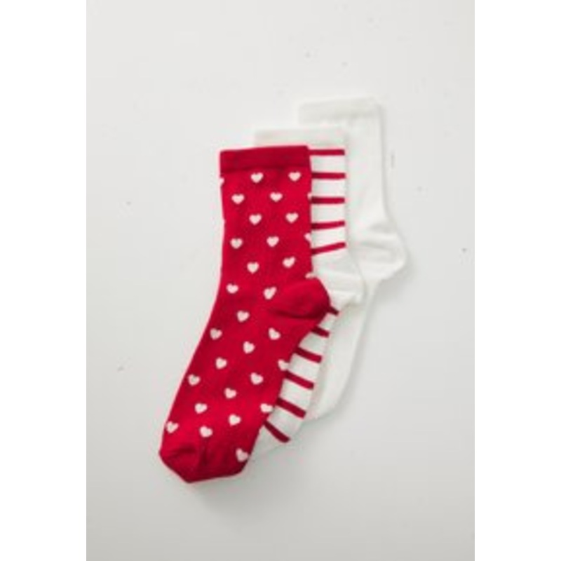 Petit Bateau CHAUSSETTES UNISEX 3 PACK  – Socken – white/red/wei