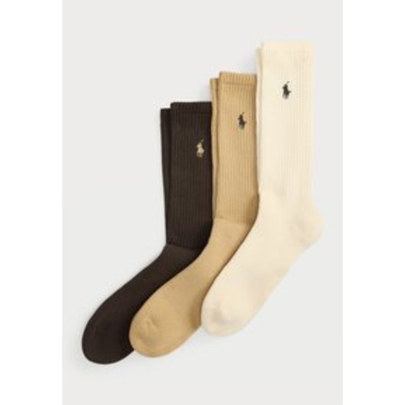 Polo Ralph Lauren COTTON-BLEND CREW SOCK 3 PACK – Socken – ivory/camel/brown/beige