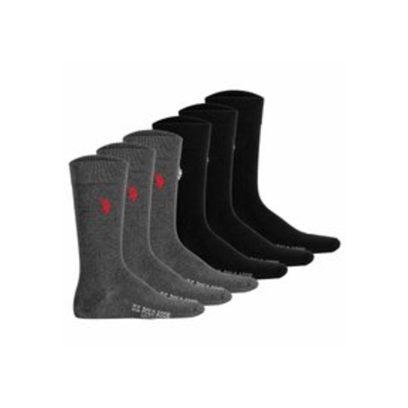U.S. Polo Assn. 6 PACK – Socken – schwarz anthrazit melange/schwarz