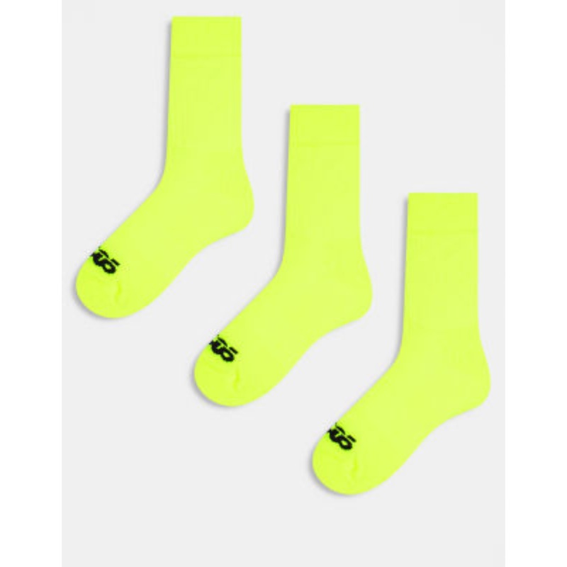 4505 running socks with arch support and antibacterial finish in neon yellow