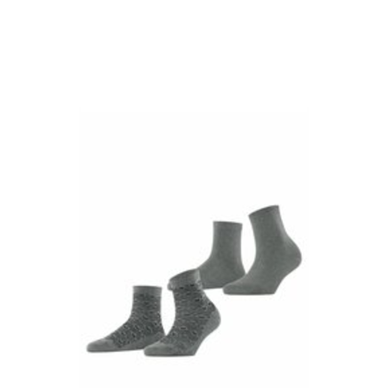 Esprit HEART PATTERN 2-PACK KURZ – Socken – sortiment/grau