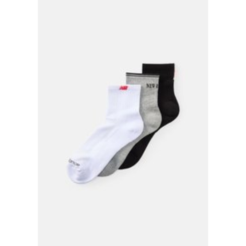 New Balance MULTI LOGO ANKLE SOCKS UNISEX 3 PACK – Sportsocken – white/black/grey/wei